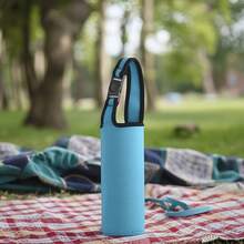 1 pieza Funda de neopreno multifuncional para botellas de agua - Se ajusta a botellas de 15 oz a 21 oz, disponible en varios colores
