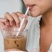 Black,White And Khaki Paper Straws(50 Pcs), Disposable Drinking Straws Bulk For Halloween Party Supplies, Birthday, Wedding, Bridal/Baby Shower And Holiday Christmas Celebrations