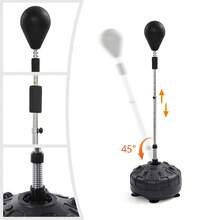 YUNRUX Sacco da boxe con supporto, sacco da boxe autoportante con supporto per adolescenti e adulti, set di sacchi da boxe regolabili in altezza per allenamento, esercizio fisico, fitness e antistress - nero - Visualizzare 10