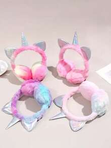1pc Cute And Warm Unicorn Ear Warmers For Boys And Girls – Perfect For Keeping Ears Warm During The Fall And Winter Seasons. - Multicolor - View 7