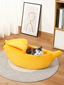 PETSIN 1 Chiếc Giường Thú Cưng Hình Quả Chuối Nhiều Màu Kích Thước Lớn/Nhỏ Tùy Chọn Mới Ấm Áp Và Dày Mùa Đông Có Nắp Đậy Giường Cho Mèo Và Chó Thích Hợp Cho Mèo Và Chó Vừa Và Nhỏ Ngủ Trong Nhà, Bền Và Có Thể Giặt Bằng Tay. Kích Thước S Thích Hợp Cho Mèo Con, Chó Con Và Các Thú Cưng Và Động Vật Nhỏ Khác, Chó, Mèo, Trò Chuyện, Nuôi Chó Con, Giường Cho Chó, Nourris Top Chiot, Phụ Kiện Cho Chó, Casa Dei Cuccioli, Giường Cho Mèo, - Màu vàng - Xem 16