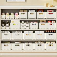 Expandable & Stackable Kitchen Storage Boxes, Plastic Storage Containers With Ventilation Design, Drawer-Style Cabinet Organizers, Countertop Snack & Misc. Storage, Space-Saving For Kitchen, Home Decor, Closet, Pantry, Laundry Room - Multicolor - View 9