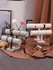 3-Layer/2-Layer/1-Layer/Vertical Jewelry Storage Display Rack, Bracelet Necklace Earring Storage Rack, Velvet Jewelry Display Rack, Single-Layer Bracelet Storage Rack, Headband Necklace Watch Bracelet Display Rack, 1-Piece Home Bracelet Storage Rack Jewelry Store Display Rack, 3-Layer Detachable