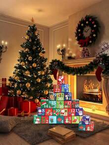 24 Stücke DIY bunte Weihnachts-Adventskalender Set, 24-Tage Countdown Geschenk Kalender zum Selbstbefüllen. Niedlicher Weihnachtsgeschenkbox - perfekt für Feierlichkeiten, geeignet für Jungen und Mädchen, die beste Wahl zum Befüllen von Weihnachtsstrümpfen!