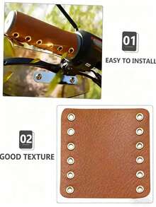 Verstellbare Leder-Lenkergriffe, Anti-Fahrrad-Lenkerprotektoren, geeignet für Outdoor-Fahrten mit Motorrädern, Fahrrädern, Rollern, Mountainbikes, E-Bikes, komfortabel, hitzebeständig, einfache Montage, Lenkerkomponenten, Fahrrad-Zubehör