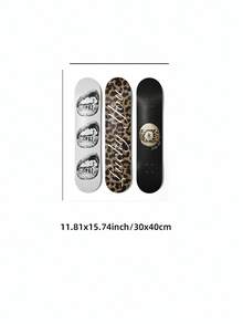 1 件无框 Y2K 豹纹滑板墙面艺术套装，3 件套复古酷女孩美学房间装饰，球形垃圾摇滚海报印刷品，适用于卧室宿舍公寓，时髦海报墙面装饰艺术，大学房间配件，送给少女的礼物 - 彩色 - 查看 11