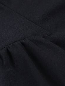 ii Vestido corto elegante de mujer con bloqueo de color y hombros descubiertos