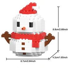 1/2/4/20 件圣诞派对积木套装礼物、圣诞玩具迷你可爱积木、降临节日历礼品袋填充物、适合男孩或女孩的课堂奖品、圣诞礼物、礼盒填充物、袜子填充物 - 彩色 - 查看 19