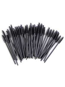 100 pezzi/50 pezzi Pennelli monouso per ciglie, bacchette per mascara, pennelli per ciglie, spoolie per extension ciglie, kit di accessori per trucco di sopracciglia e ombretto, applicatore per glitter e pulizia