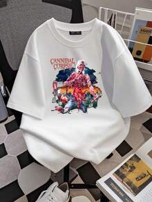 180g pure Cotton Cannibal Corpse - Official Merchandise - Eaten Back to Life T-Shirt Stretched Unisex graphic Breathable Slightly streetwear T-Shirt For Women Casual female Top For Everyday Wear women designer clothes Women Top Graphic Tees - Blanco - Ver 2