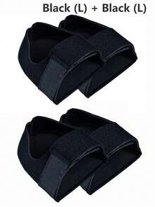 1/2 Pairs Of Anti-Wear Heel Pads, Silicone Cushioning Heel Covers, Heel Protectors For Sports And Casual Shoes - Black - View 7