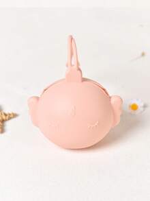 1个婴儿卡通独角兽奶嘴收纳盒，防尘、防摔、方便携带