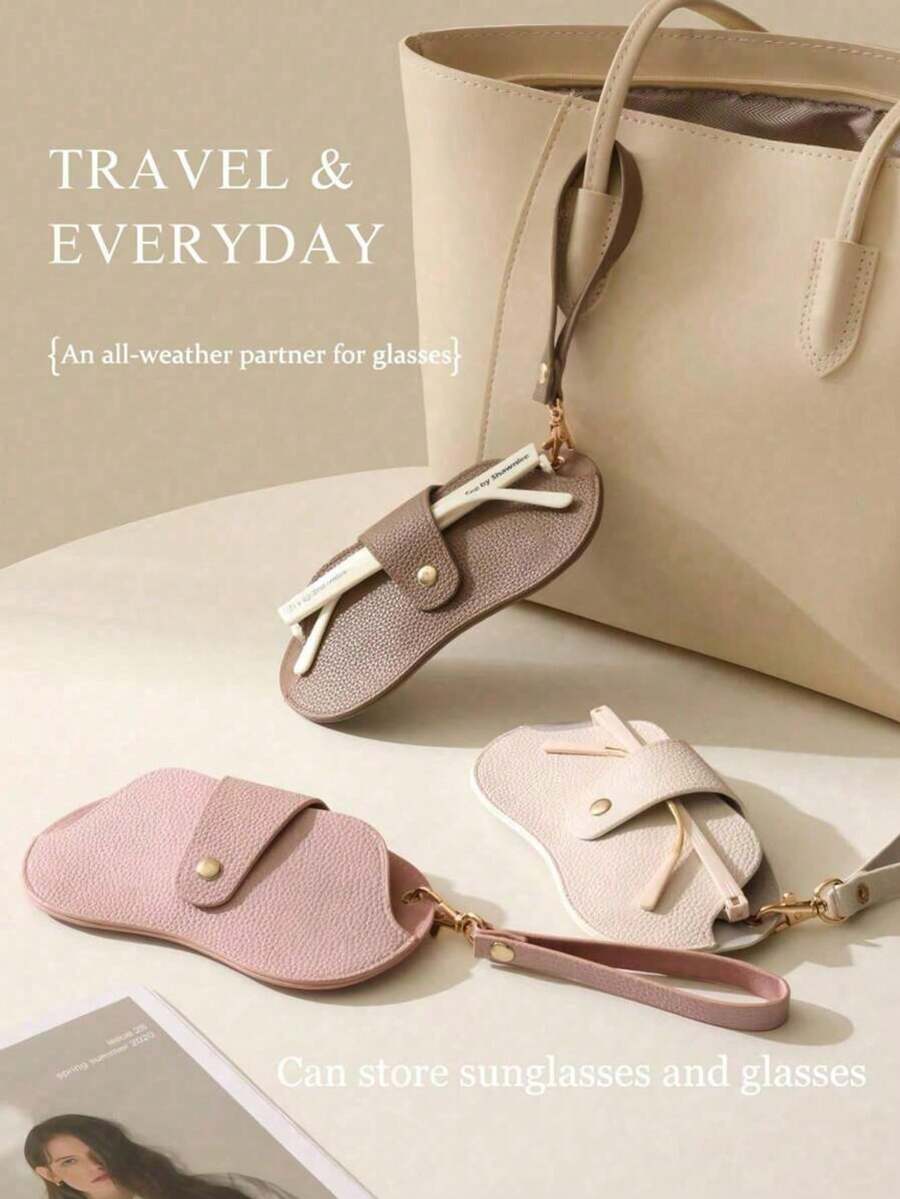 1 pieza Estuche para gafas con estilo y a prueba de golpes, bolsa de almacenamiento versátil y portátil para gafas de sol y receta, estuche protector colgante antiperidida conveniente para viajes, aventuras al aire libre y uso diario, regalo perfecto para personas con sentido de la moda, ideal para la temporada de regreso a clases y regalos festivos, mantén tus gafas seguras con diseño y material duradero, accesorio imprescindible para todo entusiasta de las gafas