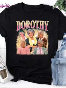Dorothy Zbornak Bootleg Shirt, Golden Girls Tee, Bea Arthur Tee, Iconic Movie Character Shirt, Stay - 黑色 - 查看 1