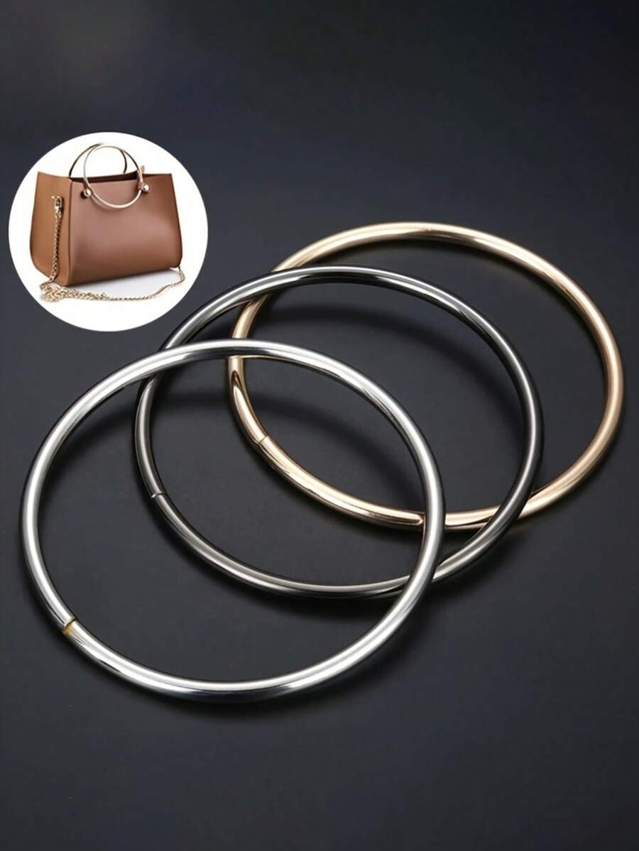 Dây đeo kim loại tròn, thích hợp làm phụ kiện ví DIY, kẹp túi xách cầm tay chất lượng cao, tay cầm hành lý, phụ kiện tay cầm hộp quà, dây đeo tinh tế, kẹp hành lý và bao bì.