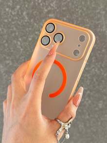 1 Stück süße Bonbon-Farbe minimalistisches klares starkes magnetisches Gehäuse kompatibel mit iPhone 17 Pro Max Air Wireless Charge Hartplastik Rückseite