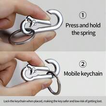 ScratchResistant Keychain Key Ring Clip For Home Car Keys Keychains For Women Men - 青銅色銀色 - 查看 4