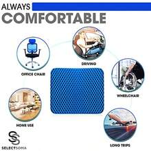 Gel Seat Cushion For Long Sitting Pressure Relief For Back Sciatica Coccyx Tailbone Pain Cushion For Office Chair Wheelchair Car And Truck Patio Chairs Egg Seat Pad - Gel xanh kích thước tiêu chuẩn - Xem 6