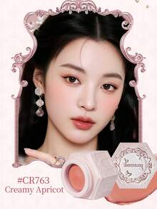 COLORROSE Cream Blush, Dual-Use For Cheeks & Lips, With Gradient Brush, Glutinous Rice Pudding Texture, Velvet Matte Lipstick, High Color Payoff, Long-Lasting, Lightweight, Liquid Lipstick, Smooth, Long-Wearing, Everyday Makeup - CR763 - 查看 1