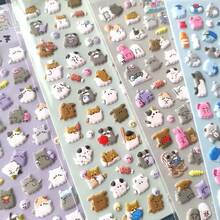 Yuyu Family 系列 3D 泡泡可爱卡通猫、企鹅、幽灵便签纸、手机壳装饰贴纸 - 彩色 - 查看 2