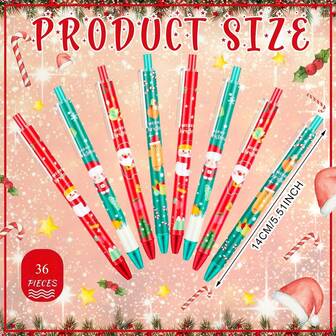 1pcs1Set Christmas Ballpoint Pen, Retractable Gel Ink Pen, Christmas Cute Cartoon Pen, Holiday Pen, Suitable For Office Stationery Writing Pen. Christmas Home Decoration, Party Gifts