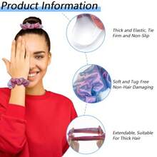 14 PCS Shiny Metallic Scrunchies For Girls Rainbow Elastic Hair Bands Ponytail Holder Fashion Accessories For Women Gymnastics Birthday Party Favors#SSDD B BJNHMJ