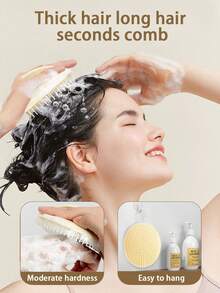 1 Set: Hair Washing Massage Brush, Scalp Exfoliator, Hair Brush, Dandruff Remover, Scalp Cleansing And Hair Growth, Massage Shampoo Brush, Scalp Massager, Silicone Shampoo Comb, Cleaning Hair Brush And Bathing Tools, Bathing Accessories For Dandruff Removal Hair Brush Comb, 2-In-1 Dry/Wet Manual Head Massager For Bathing, Massage Shampoo Brush, Gift For Girls, Hair Brush,Travel Essentials,Travel Essential,Hairstyle,Hairdressing