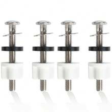 2/4Pcs Universal Toilet Seat Screws, Steel Toilet Seat Hinge Bolts And Nuts, Heavy Duty Toilet Seat Fastener With Plastic Nuts And Metal Washers, Toilet Hardware Replacement For Top Mount Toilet Seat Hinges / Water Tank Bathroom Bathroom Accessories Bathroom Tools - Multicolor - View 16