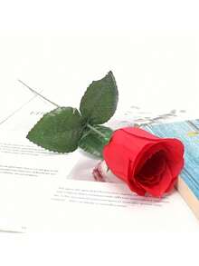 18pcs White Artificial Roses, Silk Flowers, Fake Flowers For Living Room Decoration, Wedding Accessories, Valentine'S Day Gifts (Vase Not Included), Valentine Day, Gift Birthday Graduation, Realistic Long-Stemmed Rose Bouquets, Fake Flowers, Fake Plants, Suitable As Bride's Bouquet, Wedding Decorations - White - View 8