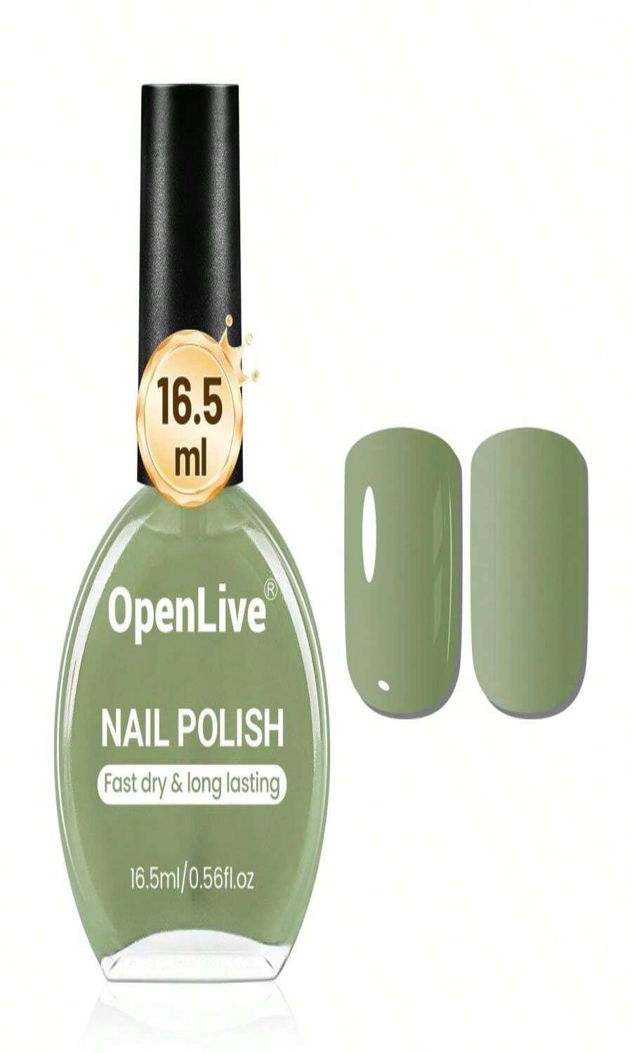OpenLive 165ml Dark Blue Nail Polish Large Volume Quick Dry Nail Polish, Long Lasting Shine, Fingernail Toenail Nail Art DIY Home Travel Nail Art Gift - 銅色 - 查看 1
