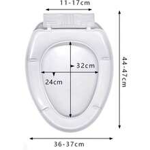 Asiento para inodoro, Asiento del inodoro de cierre lento, Asiento de inodoro universalblanco - Blanco - Ver 4