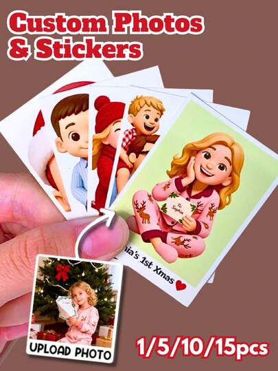 1/5/10/15 pièces Papier photo de bande dessinée personnalisé - Impression de visage mème personnalisée, cadeau amusant pour couple et amis, décoration d'anniversaire et de Noël unique, cadeau romantique unique pour petit ami, petite amie, meilleurs amis, cadeau de la Saint-Valentin pour lui et elle, photos de couple, cadeaux de Noël, décorations de Noël, cadeau d'Action de grâce