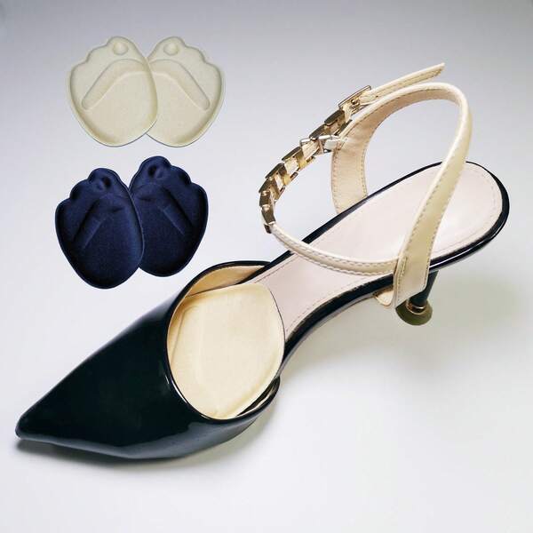 4D Foam Forefoot Pad, Floral Fabric Half-Size Insole, High Elastic Insole For High Heels