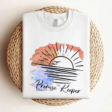 180g pure Cotton ® Religious Shirt, Promise Keeper Shirt, Christian  Shirts, Bible Verse Shirts, Faith Shirt, Church Group Shirt graphic female Women Top Graphic Tees Stretched fashion Slightly Casual Breathable Summer women Top For Everyday Wear Versatile - Blanco - Ver 3