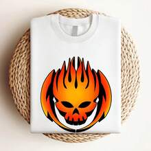 180g pure Cotton The Offspring Official 3D Logo T Shirt Soft graphic T-Shirt For Women Casual Women Top Graphic Tees Unisex fashion Top For Everyday Wear female Summer streetwear designer clothes Print Round Neck Short Sleeve women Slightly Casual Breathable Stretched - Blanco - Ver 4