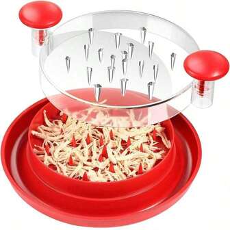 1 件高效鸡胸肉撕碎器，快速撕碎鸡胸肉，手持式肉撕碎爪，适用于撕碎猪肉、鸡胸肉、牛肉、烧烤和墨西哥卷饼。小型厨房烹饪工具，非常适合制作三明治和沙拉，厨房必备工具，多功能手动食物处理器。