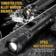 WEEKSUN Linterna LED Recargable, 150,000 Lúmenes Linterna LED, IP65 Impermeable LáMpara de Mano, 3 Modos de Luz Linterna, Para Acampar, Caminar, Usar en Cortes de EnergíA, Emergencias - WK3000-P90 - Ver 11