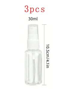 3个装喷雾瓶，塑料小喷雾瓶，消毒，旅行，便携，独立瓶身，面部化妆，补水，喷雾瓶 - 無色 - 查看 20