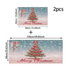 1 pieza Alfombra antideslizante con diseño de árbol de Navidad, alfombra antideslizante de fibra súper, adecuada para decoración de fiesta navideña, cocina, baño, comedor, dormitorio, puede ser un regalo de Navidad