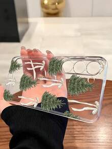 1 ốp lưng điện thoại mềm trang trí cây thông Noel và nơ, tương thích với iPhone 17/17 Air/17 Pro/17 Pro Max, Honor, Redmi, Galaxy A04e/12/A13/A14/A34/A50/A52/A53/A54/S21/S22/S23/S24/S25/S25Ultra, 6A/7A/8A, 12T/13T, phiên bản quốc tế, không phải phiên bản nội địa. - Trong sáng - Xem 3