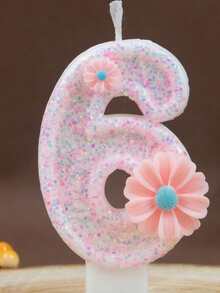 1 Peça Decoração de Flor Velas com Números 0-9, Decoração de Bolo de Aniversário, Velas de Festa, Suprimentos de Festa Atmosférica, Suprimentos de Festa Romântica, Velas de Aniversário Decoração de Bolo, Decoração de Cozimento, Velas de Aniversário Criativas com Números, Vela de Número de Festa de Aniversário, Dígito Brilhante, Casamento