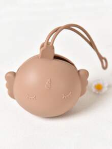 1个婴儿卡通独角兽奶嘴收纳盒，防尘、防摔、方便携带