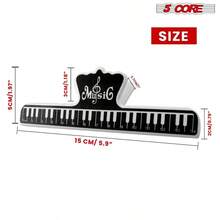 5 Core Music Sheet Holder Clip Pair Durable Black Plastic Page Holder Piano, Keyboard, Violin, Book, Stand - Anti - Slip Music Score Clamp Practice Performance - MUS CLIP 2PCs - MUS CLIP 2 CÁI - Xem 5
