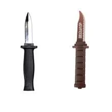 1 peça de faca de plástico retrátil assistida por mola novidade susto brincadeira falsa adereço