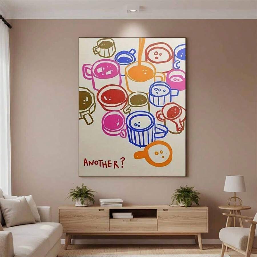 Framed 1pc Wrapping Wooden Frame Home Decor Abstract-Geometric-Face_07 Home Decoration , Mural, Suitable For Living Rooms, Bedrooms, Offices, Kitchens, Restaurants, Holiday Gift Creativity, Mother'S Day - 框架 - 查看 1