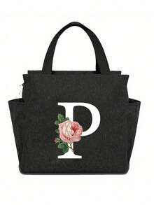 Hộp cơm trưa cách nhiệt hai ngăn màu đen, in họa tiết hoa hồng khô chữ cái A-Z, túi giữ nhiệt dung tích lớn cho học sinh, túi du lịch dã ngoại đa năng, hộp đựng cơm trưa văn phòng trường học, hộp đựng cơm trưa công sở, hộp cơm trưa cắm trại trường học unisex, vật dụng thiết yếu hàng ngày, quà tặng ngày lễ hoàn hảo, quà tặng ngày Nhà giáo, túi cơm trưa giữ nhiệt chống thấm nước dành cho nữ khi đi du lịch. - màu đen - Xem 33