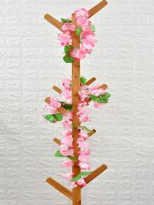 4 件套夏威夷塑料花环套装（随机图案）包括花环项链、头带、手链、假日海滩配饰、情人节、情人节婚礼、生日、装饰品 - 彩色 - 查看 5