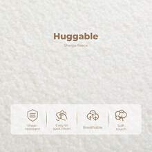 LEVEDE Round Swivel Chair For Living Room Comfortable Round Sofa Chair Swivel With Boucle Fabric Includes A Cozy Lumbar Pillow Swivel Barrel Chair 70cm X 78cm X 72cm Beige