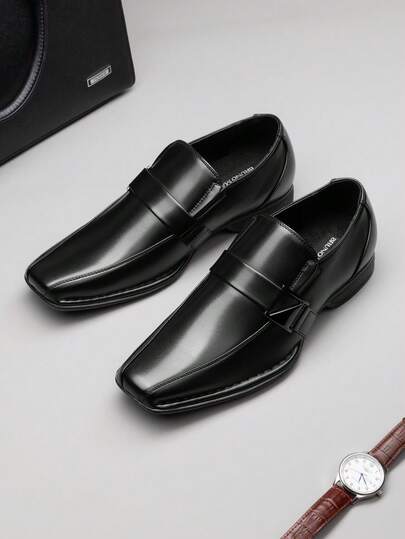 Men's Lined Dress Loafers Formal Shoes Men Dress Loafer Shoe Slip On Moccasins Daily Comfort Leather