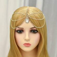 Fairy Crown, Female Artistic Renaissance Fairy Hair Accessories, Medieval Headdress With Head Chain - 金色 - 查看 3